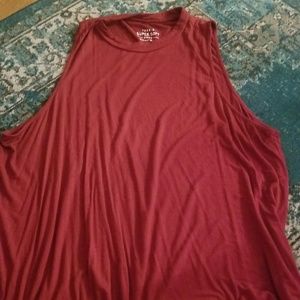 Burgundy turtle neck tank